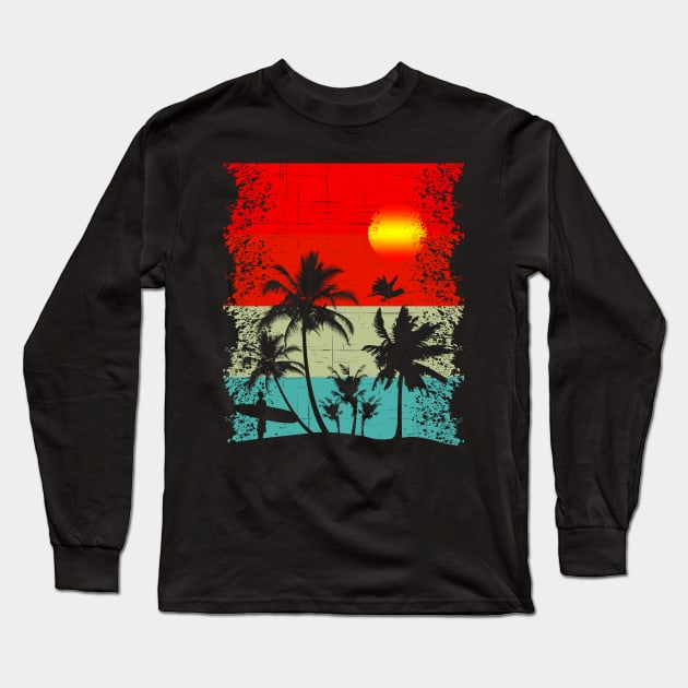 Sunset Long Sleeve T-Shirt by Design Anbay